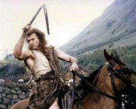 Mel Gibson on horseback wielding mace as William Wallace Braveheart Poster - £23.52 GBP