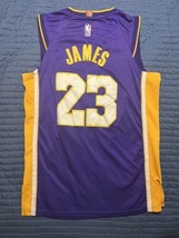 Nike Swingman Los Angeles Lakers LeBron James #23 Jersey Size 52 Purple - £23.49 GBP