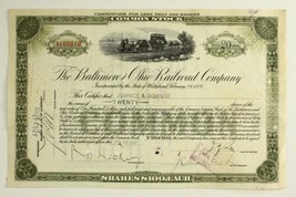 Vintage Paper Obsolete Train Scripophily BALTIMORE OHIO B&amp;O Railroad Tra... - $24.99