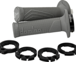 Domino D100 Gray Lock On Locking Grips For Husqvarna Kawasaki KTM Gas Ga... - £25.09 GBP