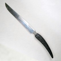Cattaraugus Vanadium 10.5&quot; Kitchen Knife Vintage Fixed Blade Faux Stag H... - $15.76