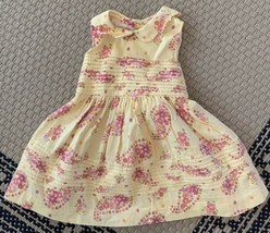 Vintage Laura Ashley Yellow Floral Baby Girl Size 3 Months - $12.19