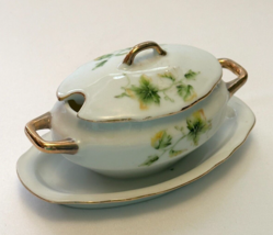 Vintage Royal Crown Condiment Dish with Lid &amp; underplate - £11.79 GBP