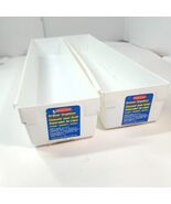 Vintage Rubbermaid Drawer Organizer set 2 white 2917 plastic bins contai... - €19,71 EUR