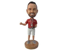 Custom Bobblehead Coach Wearing A Casual Shirt And Fitted Shorts - Leisure &amp; Cas - £71.14 GBP