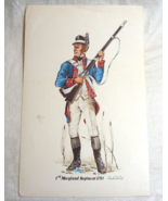 Vintage Donald Calvin Cook Colored Print 1st Maryland Regiment 1781 4-e - $24.74