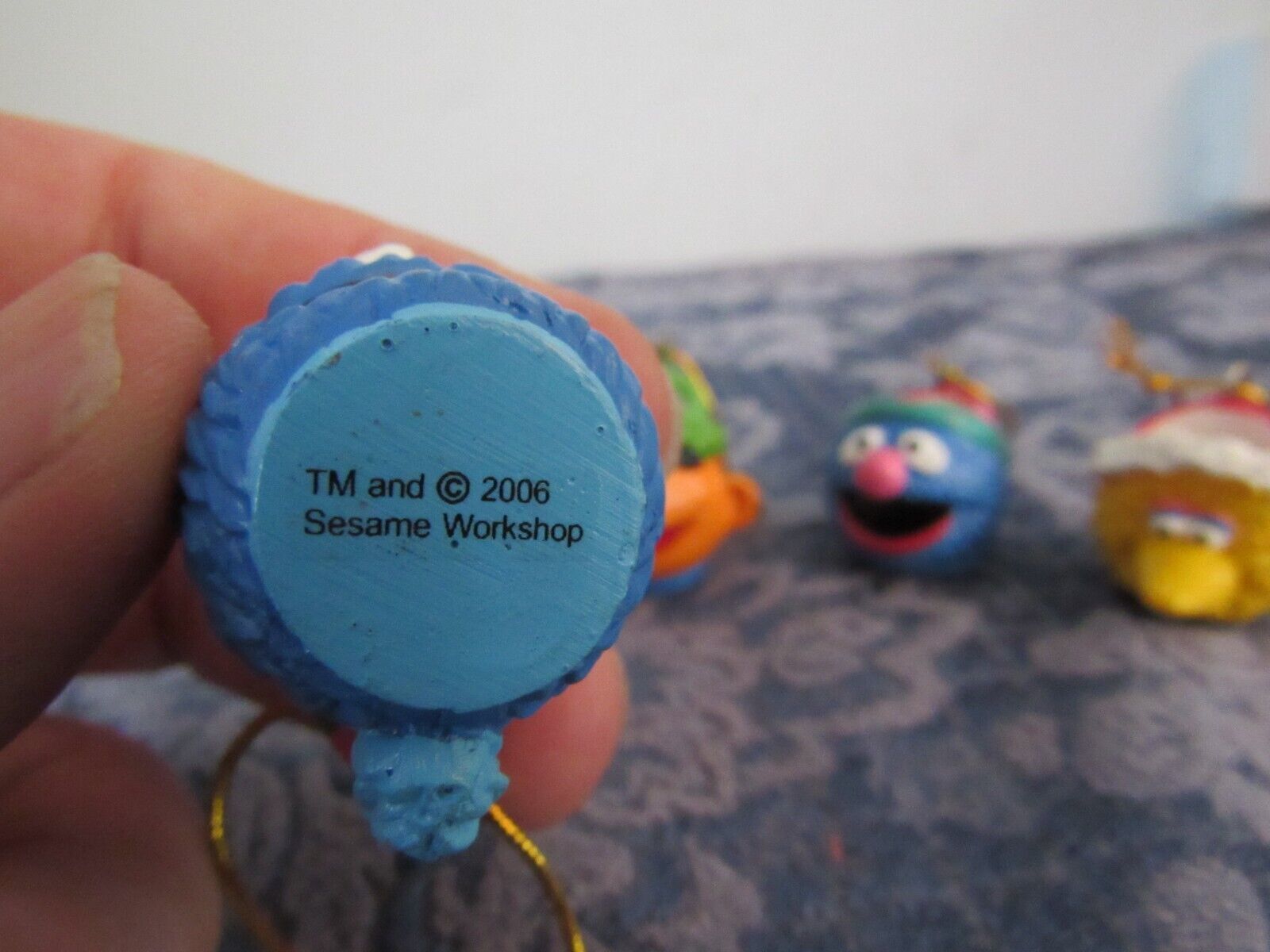 Vintage 2006 Sesame Street Workshop Christmas Ornaments Heads Elmo Lot of 5 Item image 5