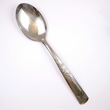 Sears Roebuck Rose Stainless Serving Spoon 8 1/4″ Tablespoon Glossy Vint... - $369.78 MXN