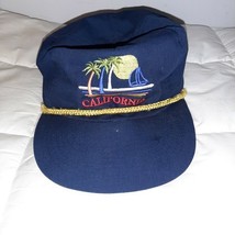 Vtg 80s 90s CALIFORNIA Sailing Sunset Embroidered SnapBack Rope Trucker ... - $14.99
