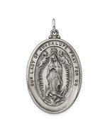 Silver Antiqued Our Lady of Guadalupe Medal QC3476 - $109.77