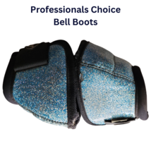Professional's Choice No Turn Bell Boots Blue Glitter Size Large USED image 1