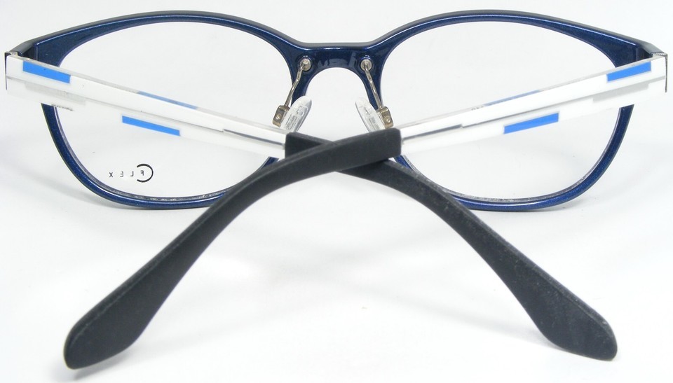 FLEX Mod 0035 003 GLITTER BLUE /WHITE EYEGLASSES GLASSES 52-18-140mm Germany Item image 3