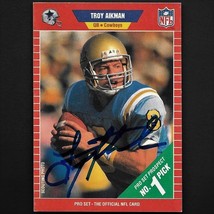 Troy Aikman autograph signed 1989 Pro Set rookie card #490 Cowboys - $129.99