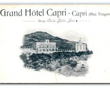 Grand Hotel Capri Italia Unp Vignette Udb Cartolina I20 - $7.91