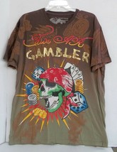 Gambler Dice Four Aces  XL T Shirt Skull  Five Ancient Revolution - $12.86