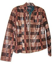 Sz S - Selene Alligator look Plaid Print Short Jacket - £32.47 GBP