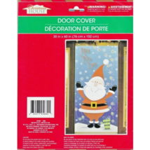 Christmas Ho-Ho SANTA WALL DOOR COVER Snowflake Holiday Poster Party Dec... - $3.77