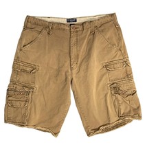 Vintage Y2K US Polo Cargo Shorts 40 Brown Pockets Belt Loops Button Zip Waist - £43.69 GBP