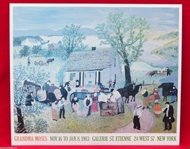 Grandma Moses Moving Day On The Farm 1983 Poster # 314 Galerie St Etienne N.Y. - £17.06 GBP