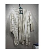 Lafayette 148 Womens Open Front Cardigan Linen Blend Striped Tan Size Small - $77.41 CAD