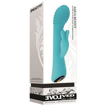 Evolved Aqua Bunny Rechargeable Silicone Rabbit Vibrator Teal - £69.54 GBP