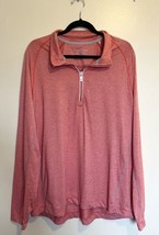 Tommy Bahama Island Zone 1/4 Zip Pullover Top Mens Size XL Red Long Sleeve - £23.73 GBP