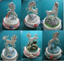 Franklin Mint Unicorn Figurines New In Box Crystal Dome Love - WISDOM- Pick 1 - £37.56 GBP