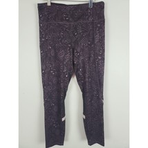 VOGO Athletica Ankle Leggings Med Womens Purple Paisley Print Skinny Athleisure - £11.35 GBP