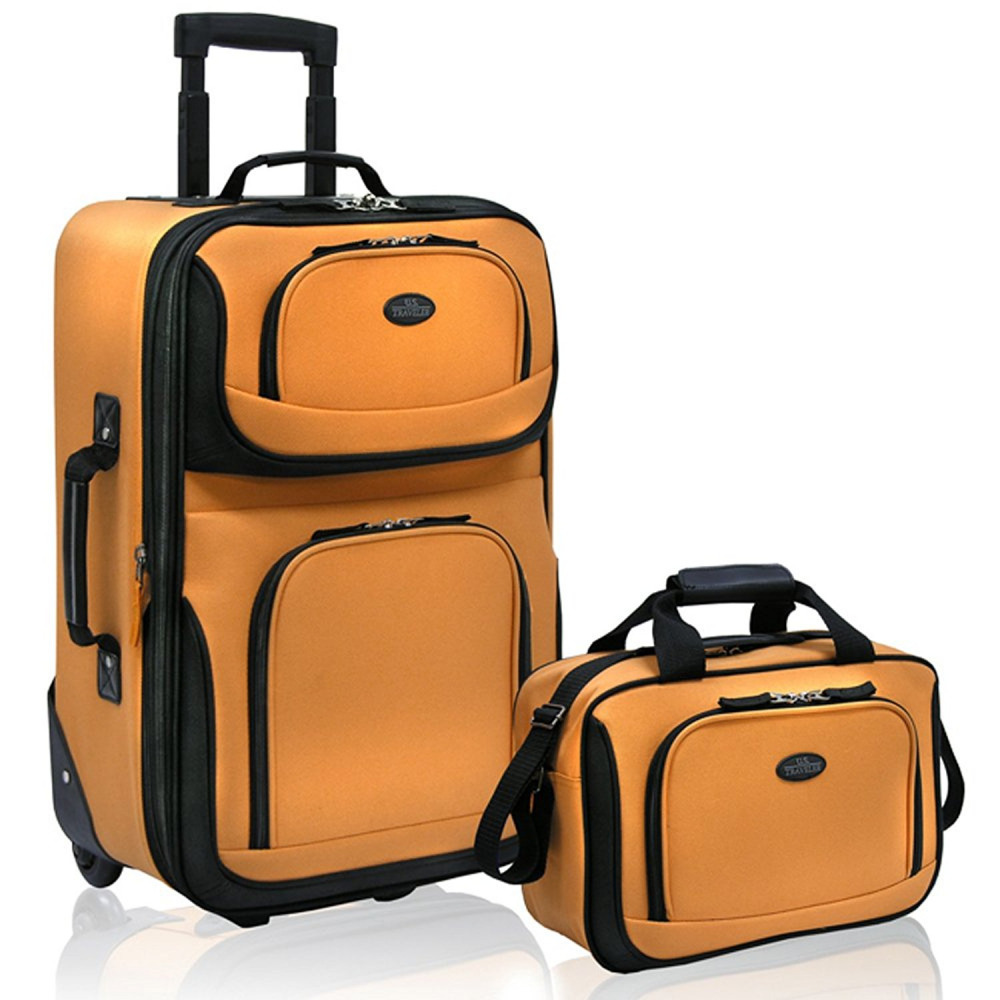 U.S Traveler Rio Two Piece Expandable Carry-on Luggage Set (15-Inch and 21-Inch)