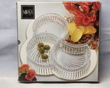 Vision By MIKASA 4 Part Glass Server &amp; Silver Tray WX239/960 NEW In Orig... - $28.68