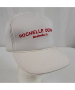 Vintage Rochelle Dodge Foam Trucker Hat Cap Snapback White Car Dealer Ga... - £10.93 GBP