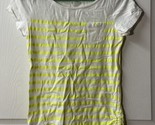 Cherokee T shirt Girls Size S Short Sleeve Round Neck Striped Top Yellow... - £4.28 GBP