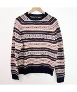 J.Crew Mens Fair Isle Crew Neck 100% Lambswool Size Medium - €34,58 EUR