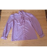 Womens vintage Lucky Winner size 15/16 pale pink button front Blouse - £9.11 GBP