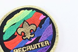 Vintage Gold Colorful Vibrant Recruiter Round Boy Scouts America BSA Camp Patch - £8.78 GBP