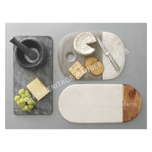 9&quot;x12&quot; Marble Chopping Cheese Decorative Handmade Board Accessories Deco... - £360.19 GBP