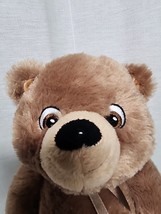 GARANIMALS Teddy Bear BROWN Stuffed Plush Bow Stuffed 12&quot; - £9.88 GBP