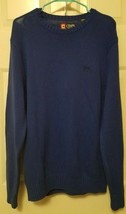 Chaps Mens Size Large Royal Blue Sweater 100% Cotton EUC - £8.92 GBP