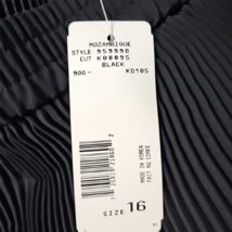 Jones NY Skirt Black Mozambique Pleated Size 16 image 4