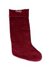 Pottery Barn Quilted Christmas Stocking Large Red Personalized Cody - $14.00