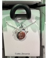 Disney Parks Mickey Mouse Cubic Zirconia Letter L Silver Color Necklace NEW - $47.70 CAD