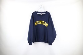 Vtg Russell Athletic Mens L Faded Spell Out University of Michigan Sweatshirt - £47.59 GBP