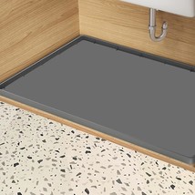 Under Sink Mat Kitchen Cabinet Tray, Flexible Waterproof Silicone Made, ... - £25.10 GBP