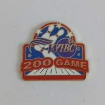 Vintage WIBC 200 Game Colorful Bowling .75&quot; x 1&quot; Lapel Hat Pin - $4.46