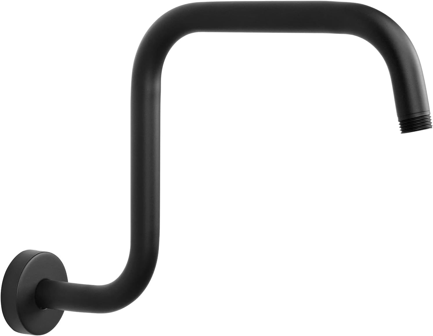 The Nearmoon S Shape Shower Extension Arm With Flange, Stainless Steel H... - $29.96