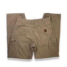 NEW Carhartt Loose Fit Canvas Carpenter Pants Mens Size 38x32 Khaki B159... - $386.81 MXN