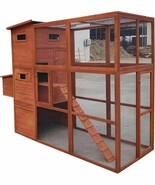 90.6&quot; Large Backyard Wood Chicken Coop Hen House Nesting Box&amp; Run&amp; Clean... - $9,971.95 MXN