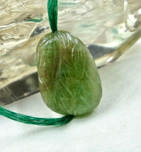 Antique Natural Emerald Bead Engraved Tumble 42.50 Ct Drill Gemstone Designing - £151.84 GBP