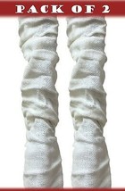 Royal Designs Linen White Cord &amp; Chain Cover  4 Feet, Set of 2 - £21.88 GBP