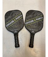 Pair of 2 Tria Milia Carbon USA Pickleball Approved Paddles 16&quot; L 7-3/4&quot; W - £37.91 GBP